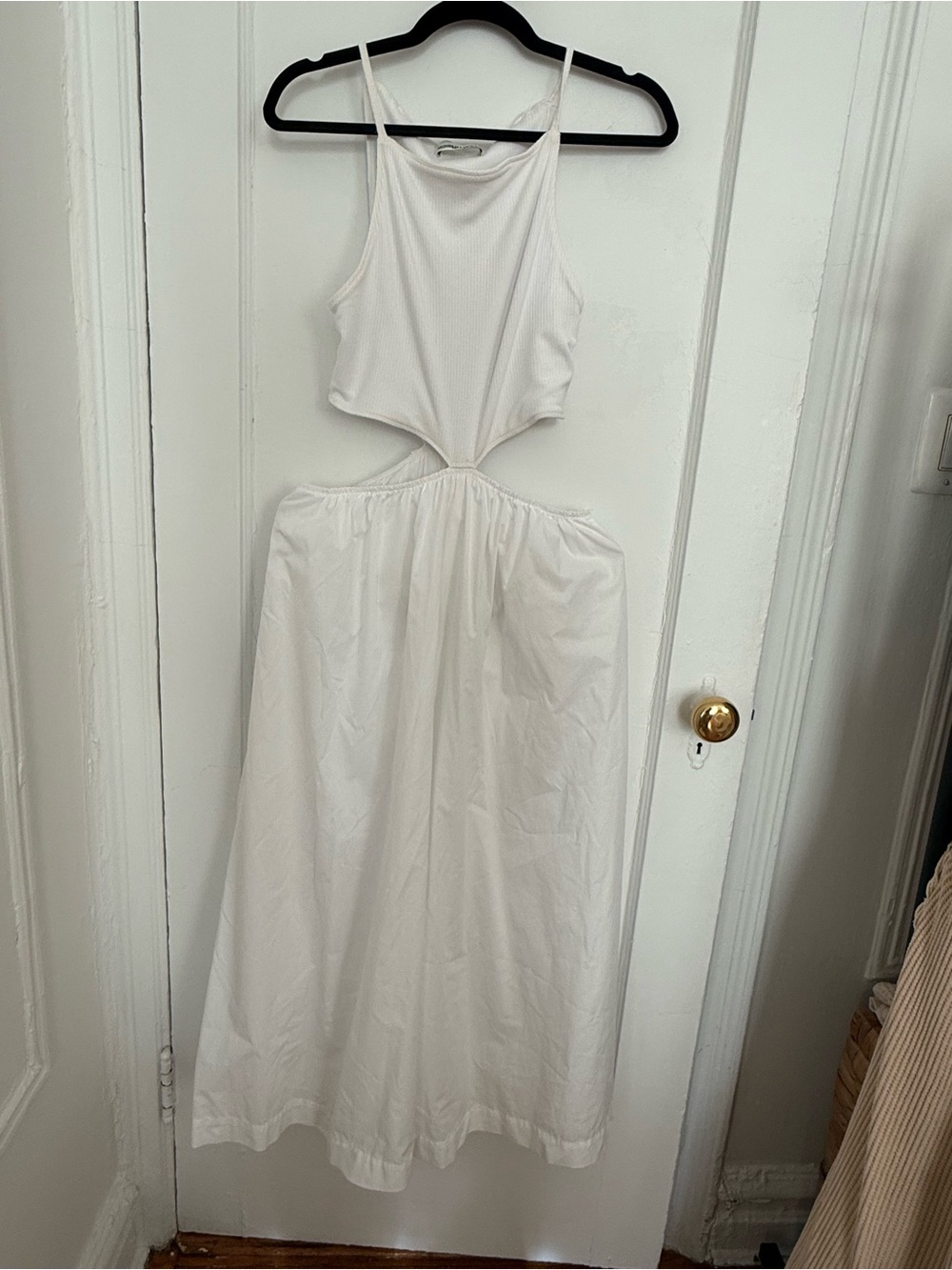Abercrombie & Fitch White Cutout Maxi Dress